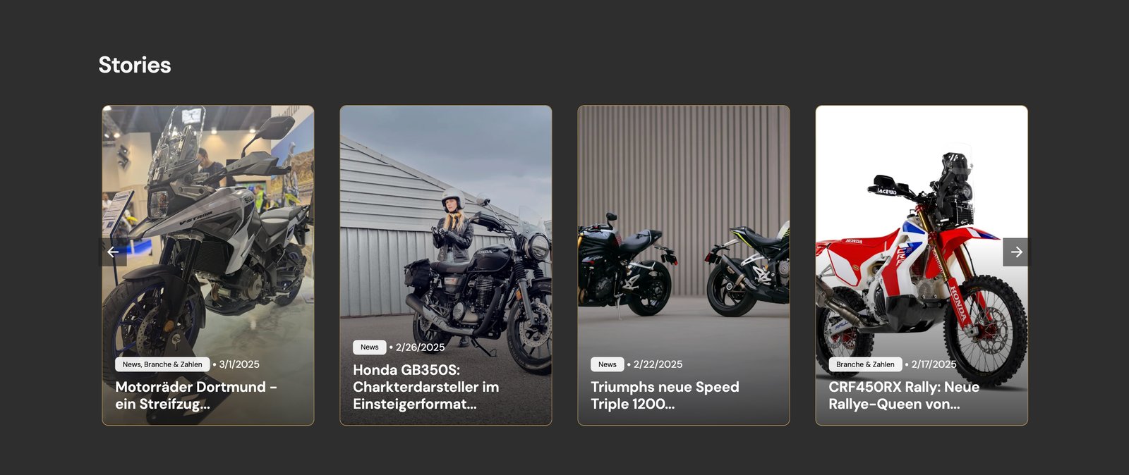 What the Publication Actually Produces Articles generated from live sources during the first week of April, published on Mototipp.de.